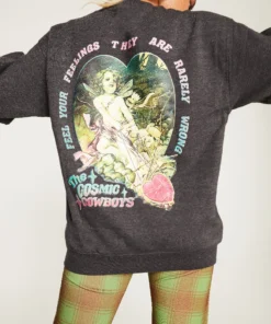 New Girl Order COSMIC COWBOYS FEELINGS CHERUB SWEAT BLACK Tops