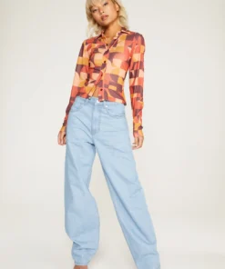 New Girl Order GEO MESH SHIRT Tops