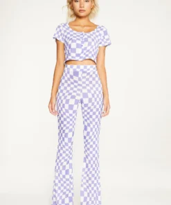 New Girl Order Tops ALL OVER PRINT WARPED POPPER PLACKET TOP