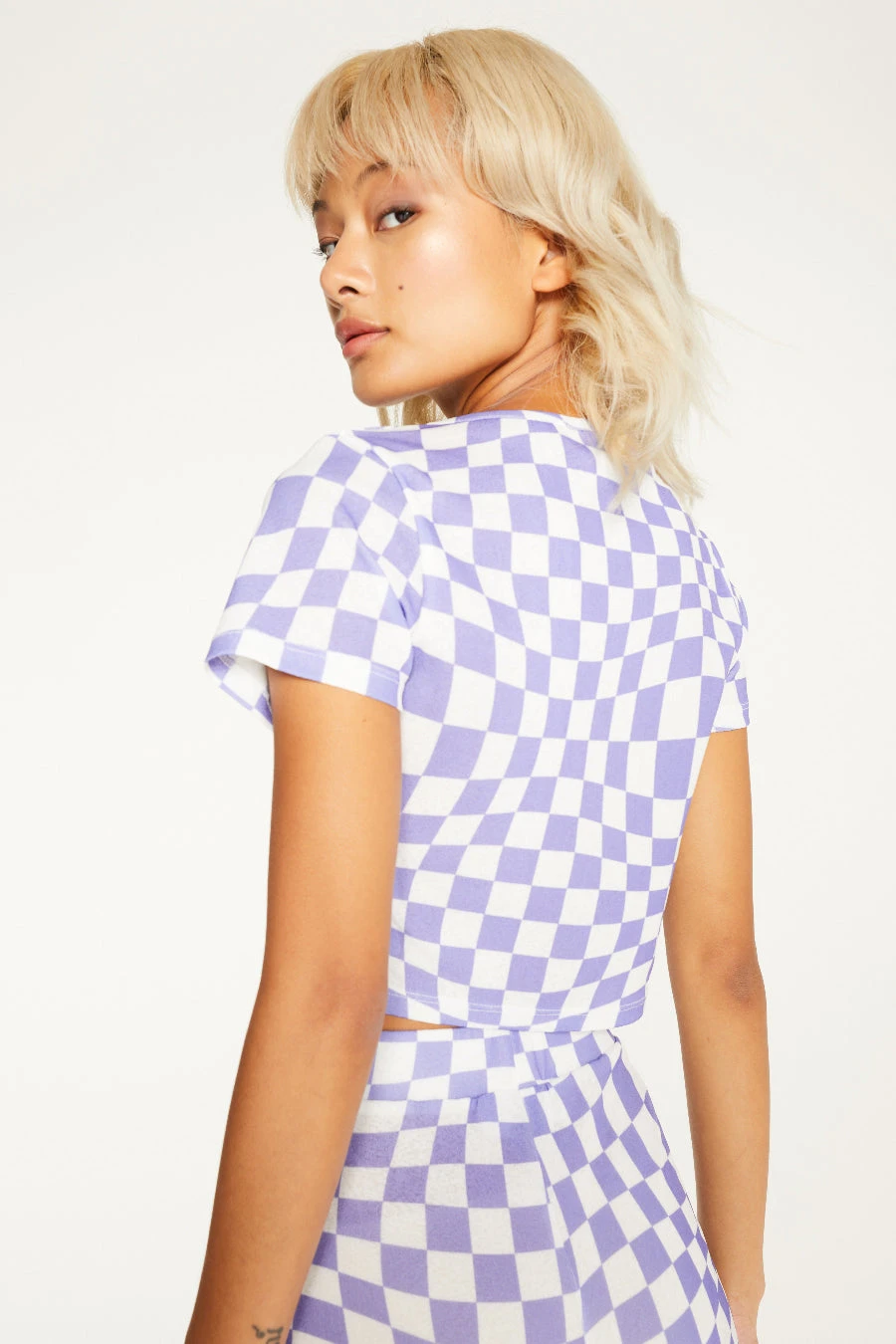 New Girl Order Tops ALL OVER PRINT WARPED POPPER PLACKET TOP 4 New Girl Order Tops ALL OVER PRINT WARPED POPPER PLACKET TOP