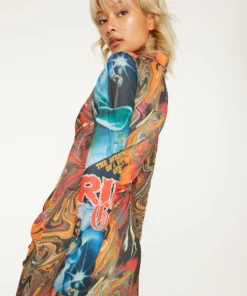 New Girl Order COMIC PRINT SHIRT DRESS Tops 8 New Girl Order COMIC PRINT SHIRT DRESS Tops