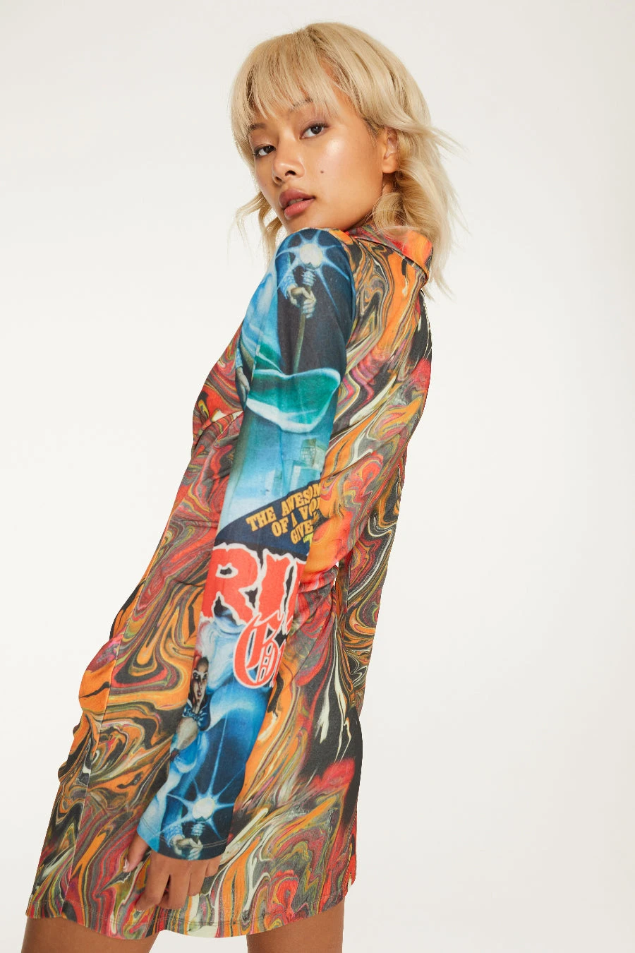 New Girl Order COMIC PRINT SHIRT DRESS Tops 3 New Girl Order COMIC PRINT SHIRT DRESS Tops