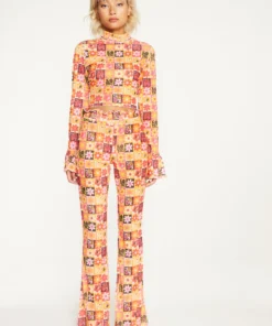 New Girl Order Tops FLOWER PRINT TROUSER