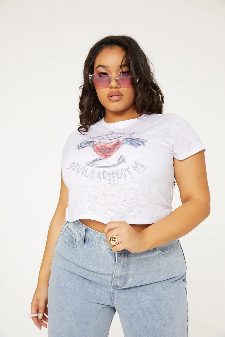 New Girl Order ANGEL DEVIL BURNOUT TOP CURVE Tops 1 New Girl Order ANGEL DEVIL BURNOUT TOP CURVE Tops