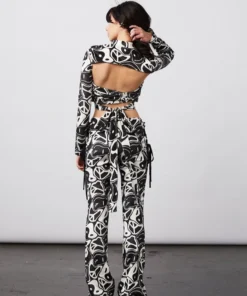 New Girl Order YIN YANG VELOUR FLARES