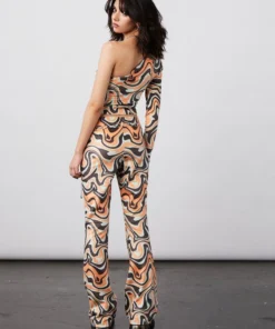 New Girl Order Tops ASYMMETRIC TRIPPY VELOUR FLARES