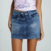 New Girl Order BUTTERFLY DENIM SKIRT