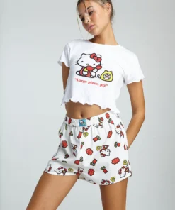 New Girl Order HELLO KITTY CALLING PIZZA TEE AND SHORT SET
