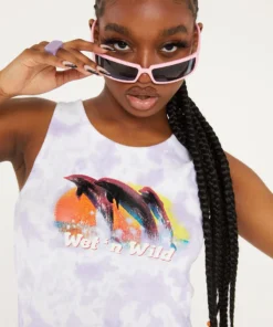 New Girl Order Tops WET N WILD TIE DYE TOP