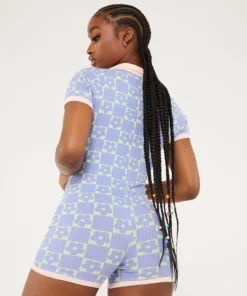 New Girl Order DAISY CHECKERBOARD ROMPER