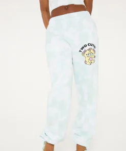 New Girl Order TWO CUTE BEARS TIE DYE JOGGERS