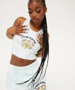 New Girl Order TWO CUTE BEARS TIE DYE VEST