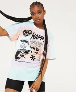 New Girl Order HAPPY DAYS TIE DYE TEE Tops