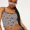 New Girl Order CHERRY CHECKERBOARD TOP
