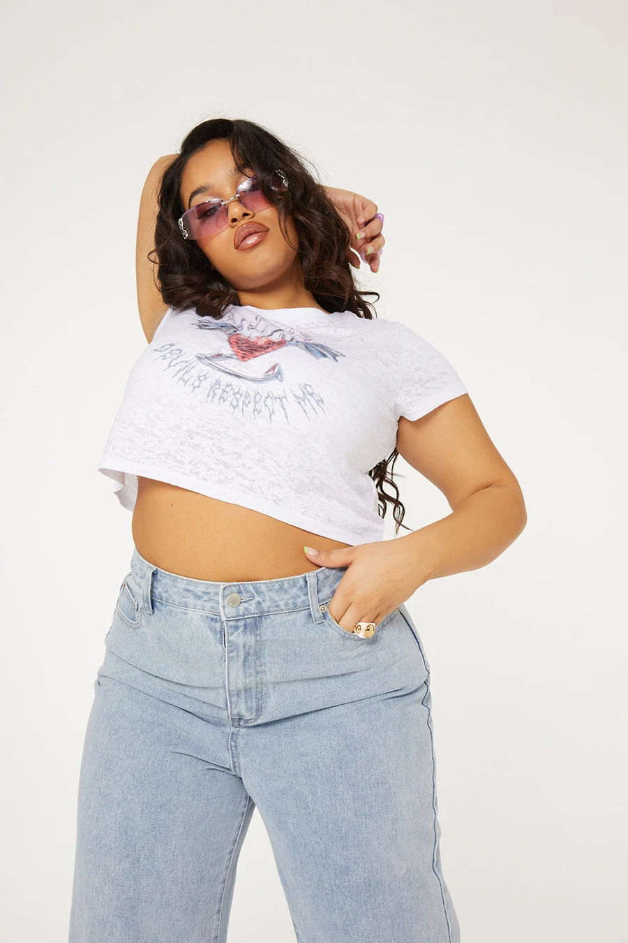 New Girl Order ANGEL DEVIL BURNOUT TOP CURVE Tops 4 New Girl Order ANGEL DEVIL BURNOUT TOP CURVE Tops