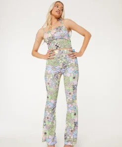 New Girl Order FLOWER POWER TIE UP STRAPPY TOP