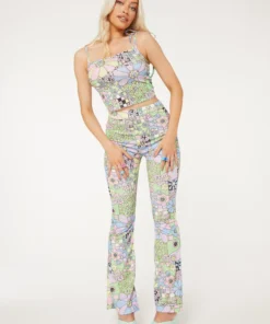 New Girl Order FLOWER POWER TIE UP STRAPPY TOP