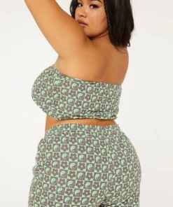 New Girl Order Tops MONOGRAM SHORTS CURVE