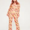 New Girl Order FLOWER PRINT TROUSER CURVE Tops