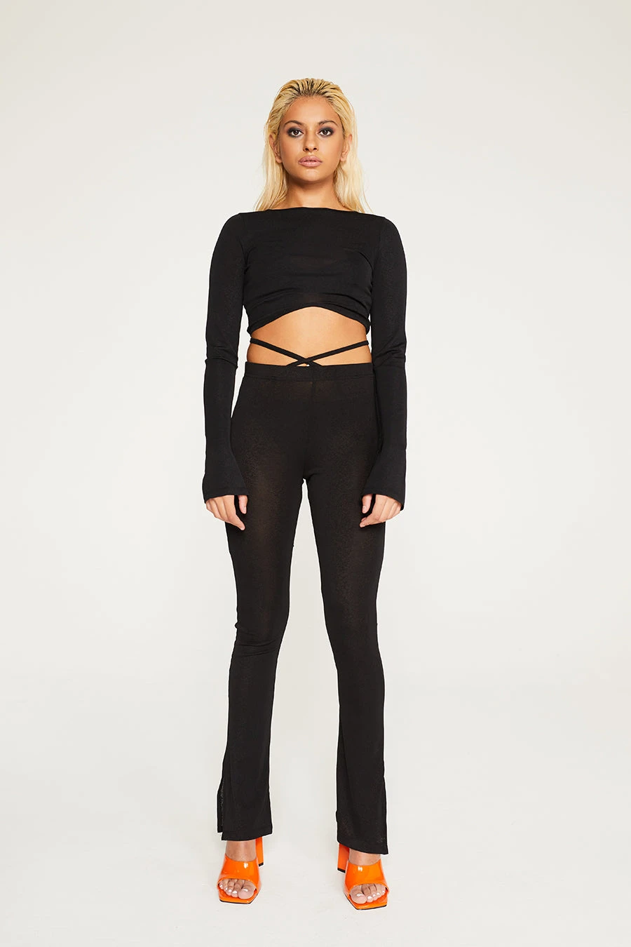 New Girl Order BLACK MESH CROP TOP Tops 2 New Girl Order BLACK MESH CROP TOP Tops