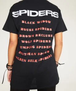 New Girl Order Tops GLITTER SPIDER TEE