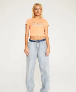 New Girl Order Tops HOTFIX PUMPKIN BABY TEE