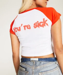 New Girl Order Tops YOURE SICK RAGLAN TEE