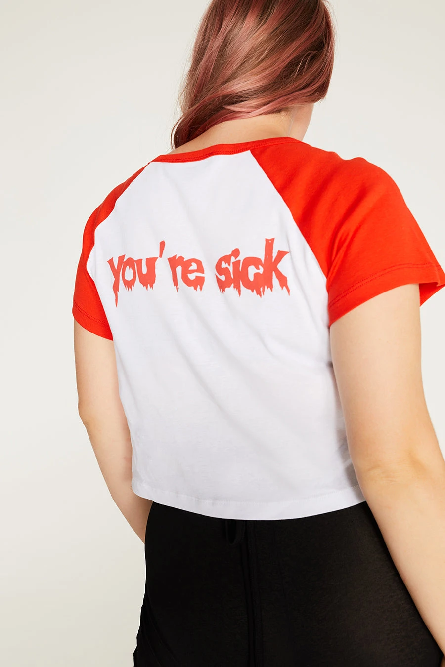 New Girl Order Tops YOURE SICK RAGLAN TEE CURVE 2 New Girl Order Tops YOURE SICK RAGLAN TEE CURVE