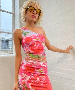 New Girl Order NEW IN ROSE ONE SHOULDER CAMI