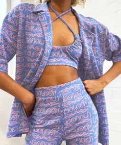 New Girl Order NEW IN TATTOO JACQUARD SHIRT