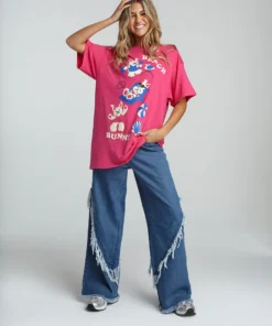 New Girl Order BEACH BUNNY PINK SHIRT NEW IN