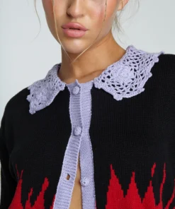 New Girl Order FLAME CROCHET SHIRT