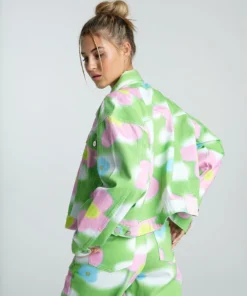 New Girl Order FLOWER SKY DENIM JACKET NEW IN