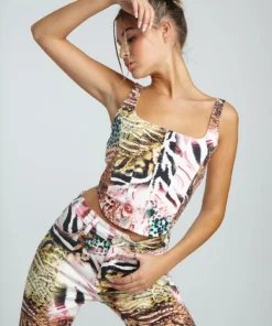 New Girl Order Y2K JUNGLE DENIM CORSET NEW IN