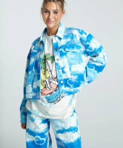 New Girl Order CLOUD PRINT DENIM JACKET