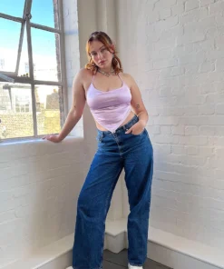 New Girl Order SATIN HALTER NECK TOP - LILAC Tops