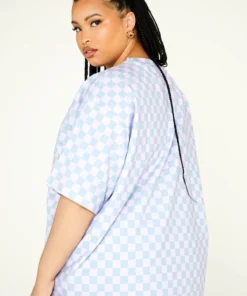 New Girl Order Checkerboard Tee Curve Tops 7 New Girl Order Checkerboard Tee Curve Tops