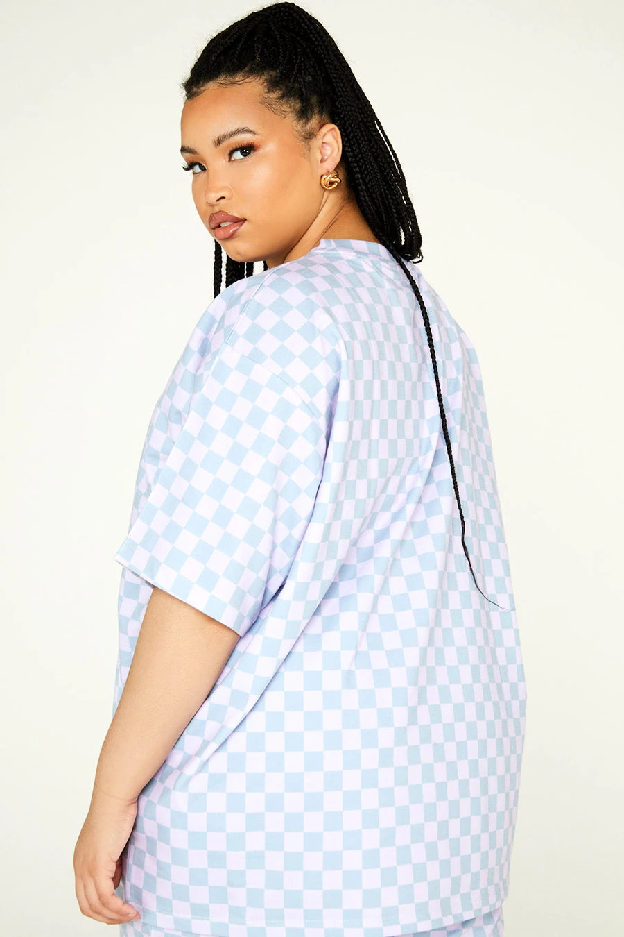 New Girl Order Checkerboard Tee Curve Tops 3 New Girl Order Checkerboard Tee Curve Tops