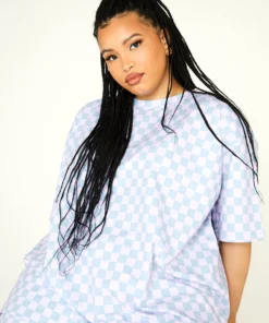 New Girl Order Checkerboard Tee Curve Tops