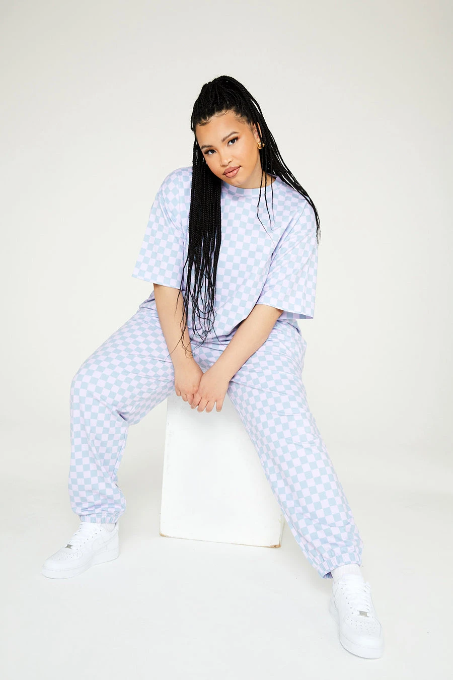 New Girl Order Checkerboard Tee Curve Tops 4 New Girl Order Checkerboard Tee Curve Tops