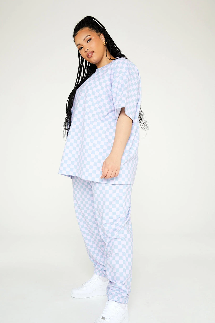 New Girl Order Checkerboard Tee Curve Tops 5 New Girl Order Checkerboard Tee Curve Tops