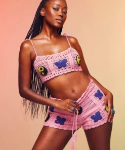 New Girl Order NEW IN YIN YANG CROCHET TOP