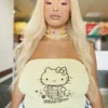New Girl Order HELLO KITTY BANDEAU CURVE Tops