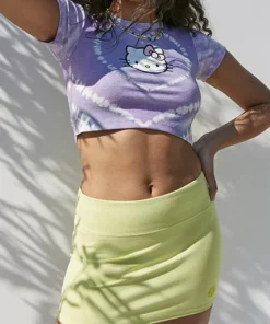 New Girl Order T-shirts HELLO KITTY HEART TIE DYE BABY TEE CURVE