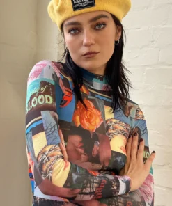 New Girl Order BERET WITH FUTURE FANTASY BADGE - YELLOW Tops