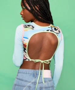 New Girl Order POWERPUFF GIRLS AOP OPEN BACK LS TOP