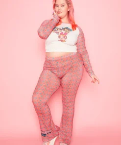 New Girl Order POWERPUFF GIRLS AOP FLARES CURVE - RED