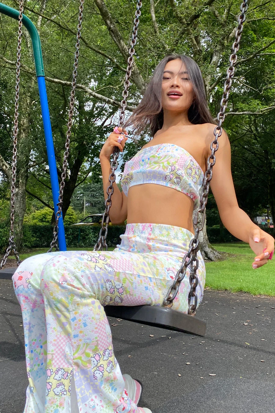 New Girl Order HELLO KITTY PATCHWORK BANDAEU Tops 5 New Girl Order HELLO KITTY PATCHWORK BANDAEU Tops