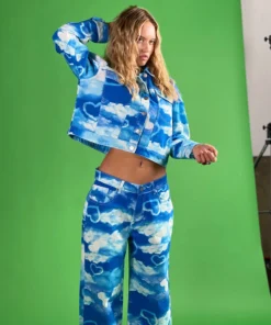 New Girl Order CLOUD PRINT JEAN