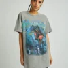 New Girl Order HEDONIST WASHED OVERSIZED TEE Tops